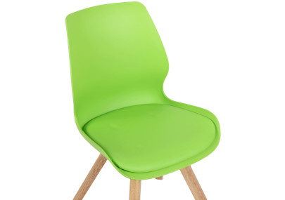Chaise Luna, plastique vert