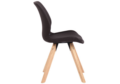 Chaise Luna, tissu noir