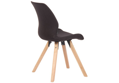 Chaise Luna, tissu noir