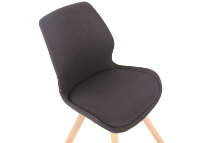 Chaise Luna, tissu noir