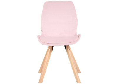 Poltrona Luna, velluto, rosa