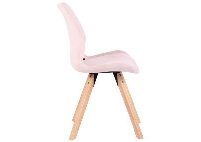 Poltrona Luna, velluto, rosa