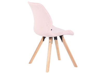 Poltrona Luna, velluto, rosa