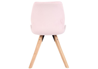 Fauteuil Luna, velours, rose