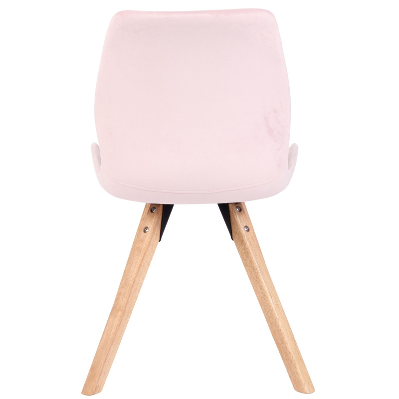 Fauteuil Luna, velours, rose