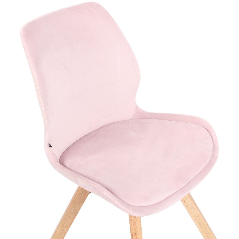 Fauteuil Luna, velours, rose