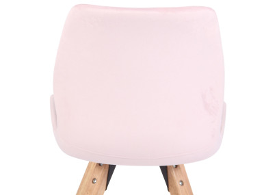 Poltrona Luna, velluto, rosa