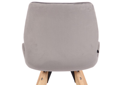 Poltrona Luna, velluto grigio