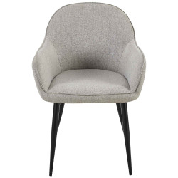 Ensemble de 2 chaises de salle à manger Boise, tissu gris