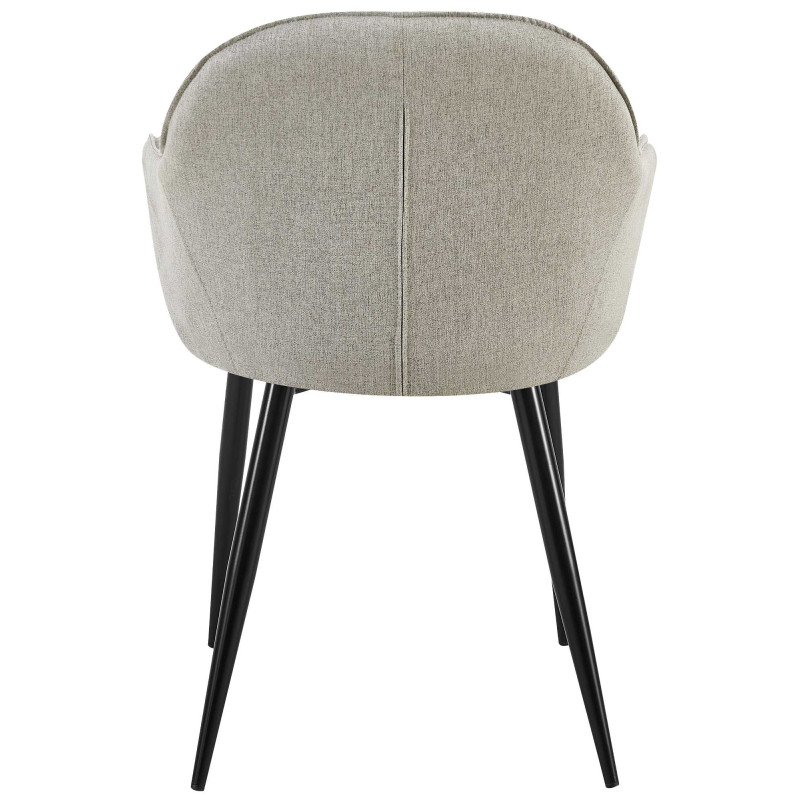 Conjunto de 2 sillas de comedor Boise, tela gris