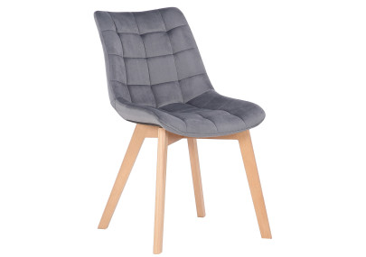 Ensemble de 2 chaises de salle à manger Passaic en velours gris