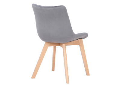Ensemble de 2 chaises de salle à manger Passaic en velours gris