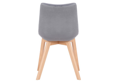 Ensemble de 2 chaises de salle à manger Passaic en velours gris