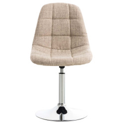 Coppia di sedie Emil in tessuto color crema