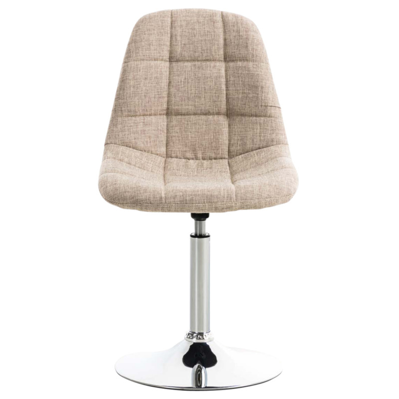 Coppia di sedie Emil in tessuto color crema