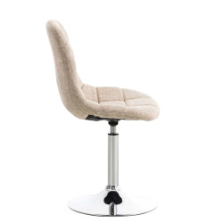 Coppia di sedie Emil in tessuto color crema