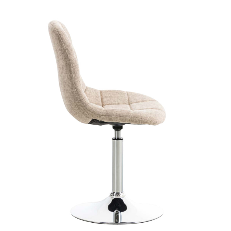 Coppia di sedie Emil in tessuto color crema