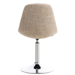 Coppia di sedie Emil in tessuto color crema