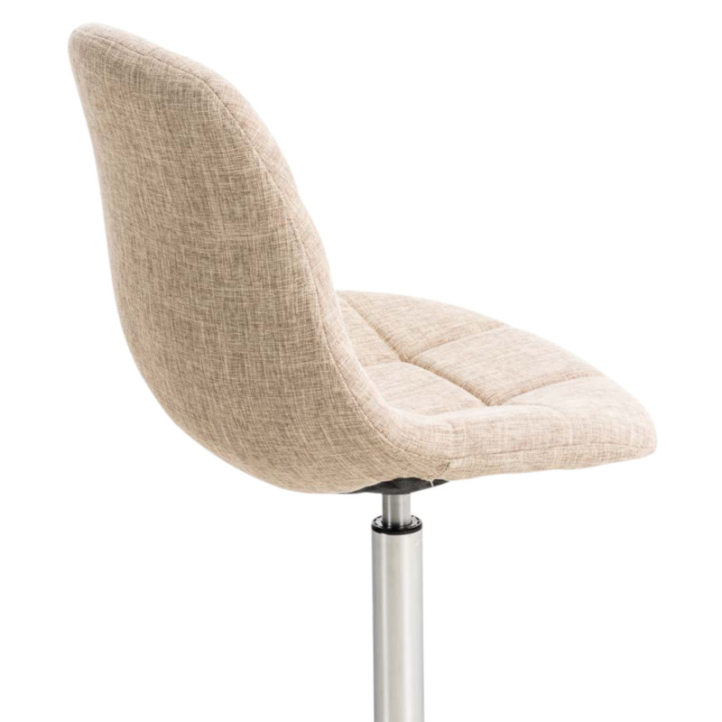 Coppia di sedie Emil in tessuto color crema