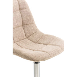 Coppia di sedie Emil in tessuto color crema