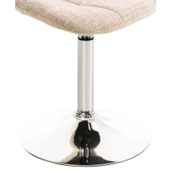 Coppia di sedie Emil in tessuto color crema