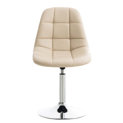 Coppia di sedie Emil in ecopelle color crema