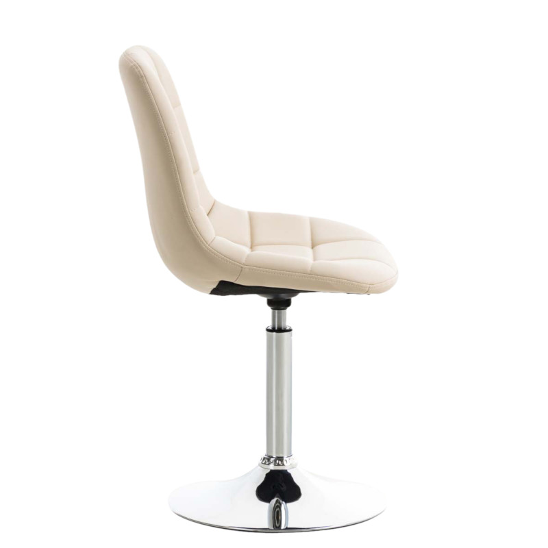 Coppia di sedie Emil in ecopelle color crema