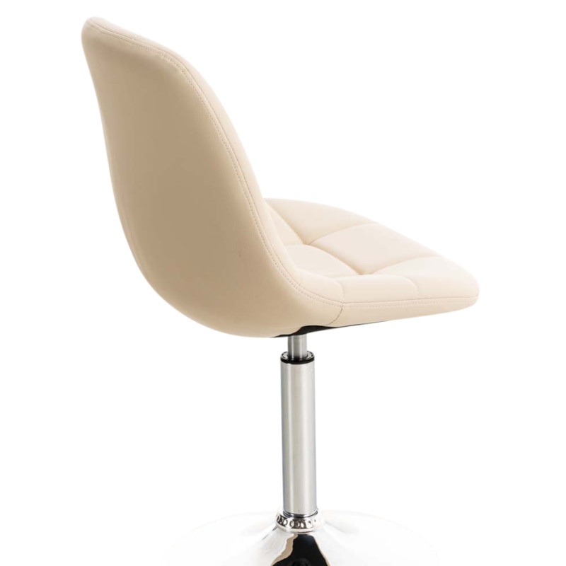 Coppia di sedie Emil in ecopelle color crema