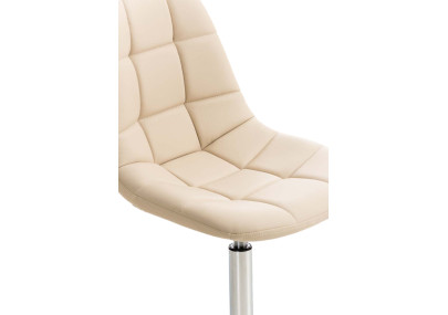 Conjunto de 2 sillas Emil en cuero sintético crema