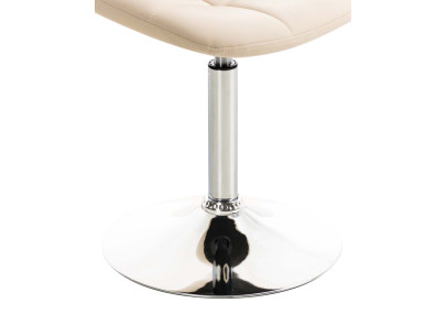 Conjunto de 2 sillas Emil en cuero sintético crema