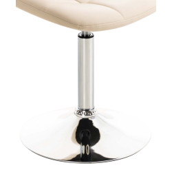 Coppia di sedie Emil in ecopelle color crema