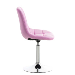 Coppia di sedie Emil in ecopelle rosa