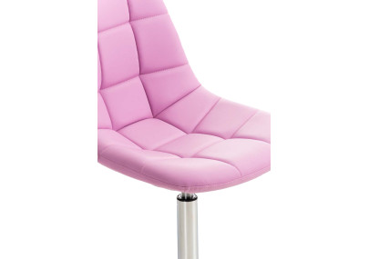 Ensemble de 2 chaises Emil en similicuir rose