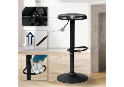 Lot de 2 tabourets de bar Williston noir