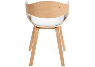Ensemble de 2 chaises Kingston, similicuir, naturel/blanc