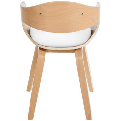 Ensemble de 2 chaises Kingston, similicuir, naturel/blanc