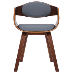 Coppia di sedie Kingston, ecopelle, noce/grigio