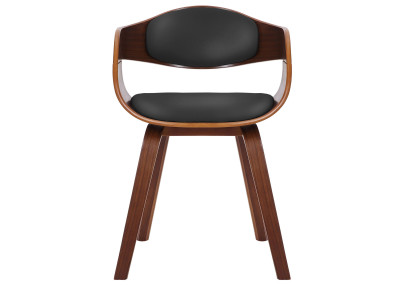 Ensemble de 2 chaises Kingston, similicuir, noyer/noir