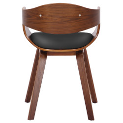 Ensemble de 2 chaises Kingston, similicuir, noyer/noir