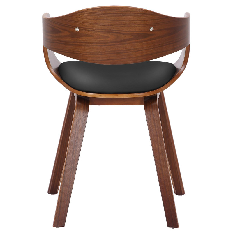 Ensemble de 2 chaises Kingston, similicuir, noyer/noir