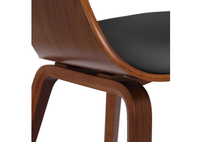 Ensemble de 2 chaises Kingston, similicuir, noyer/noir