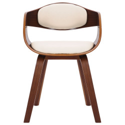 Ensemble de 2 chaises Kingston, similicuir, noyer/crème