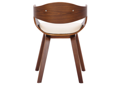 Ensemble de 2 chaises Kingston, similicuir, noyer/crème