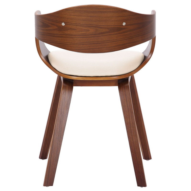 Ensemble de 2 chaises Kingston, similicuir, noyer/crème