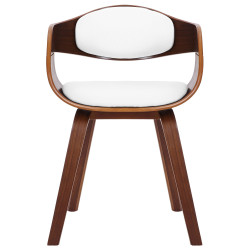 Coppia di sedie Kingston, ecopelle, noce/bianco