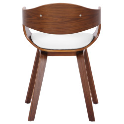 Coppia di sedie Kingston, ecopelle, noce/bianco