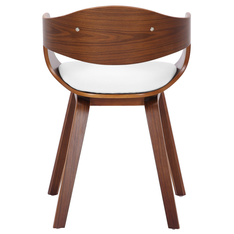 Ensemble de 2 chaises Kingston, similicuir, noyer/blanc