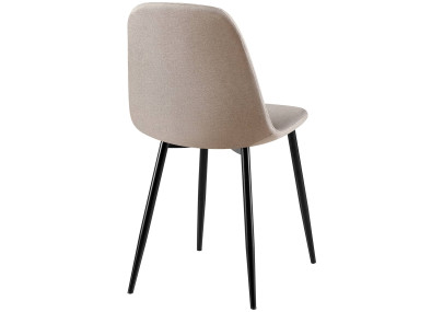 Ensemble de 4 chaises Giverny en tissu gris