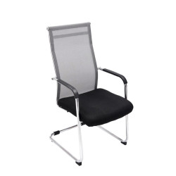 Conjunto de 2 cadeiras de visitante Brenda cinzentas