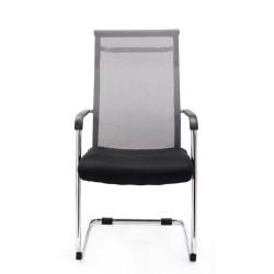 Conjunto de 2 cadeiras de visitante Brenda cinzentas